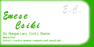 emese csiki business card
